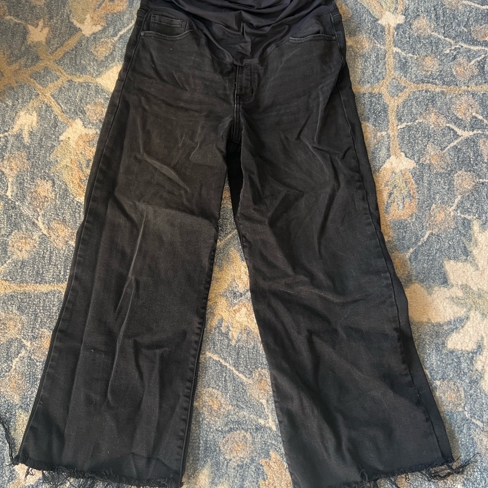 Maternity Pinkblush Black Flare & Wide Leg Jeans